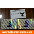 Recouvrements d&#39;hologramme d&#39;identification laser 3D personnalisé transparent